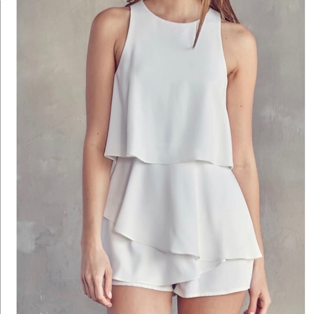DO+BE White Layered Romper